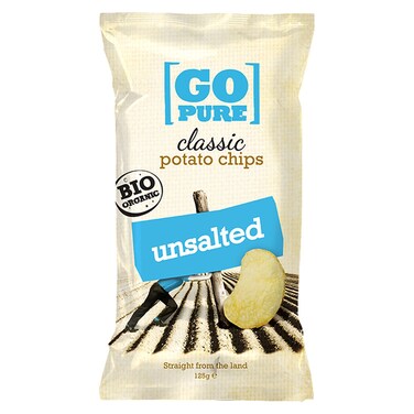 Buy Go Pure Classic Unsalted Organic Potato Chips 125g Online ...