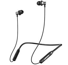 Lenovo He05 Hanging Wireless Bluetooth Headphones (Bt5.0) With Noise Canceling, Black