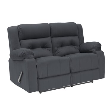 إن هاوس كرسي استرخاء مزدوج منجد بالمخمل - رمادي غامق - NZ30