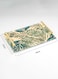 Lowha Decorative Acrylic Serving Tray With Gold Metal Handles And Tropical Palm Leaf Design 20x30 cm
