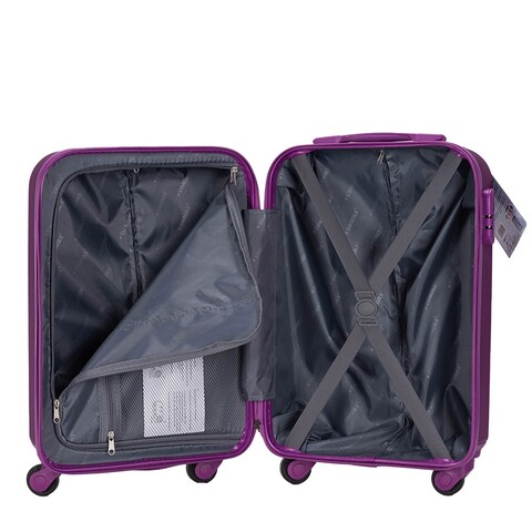 Single Hardside Spinner ABS Trolley Luggage With Number Lock 20 Inches