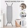 Full Size Ironing Board with Iron Rest, Lightweight Iron Board with Height Adjustable, Extra Thick Heat-Resistant Cover with Padding, Heavy-Duty Sturdy Metal Legs, 110x34'' Grey