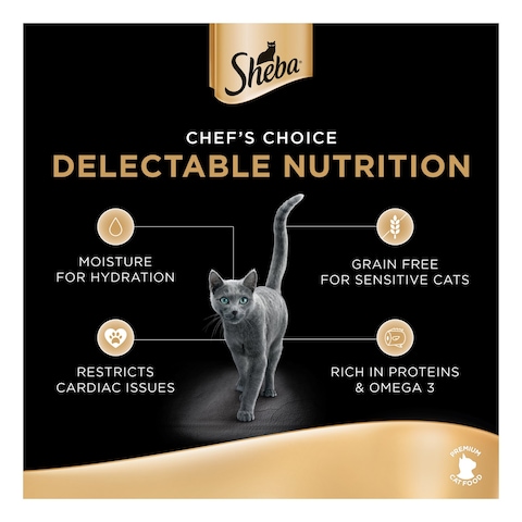 Sheba Succulent Chicken Breast Flavour in Gravy Wet Food for Cat, 85g Pack of 24