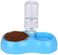 Generic Double Plastic Dog Cat Puppy Pet Bowl Non Slip Food Water Feeding Dish
