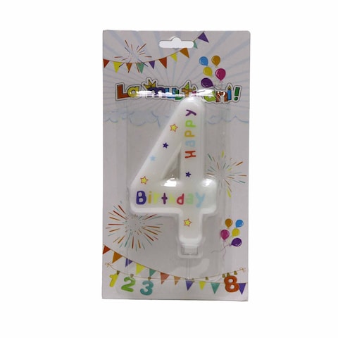 Tiba Jumbo Birthday Candle Number 4