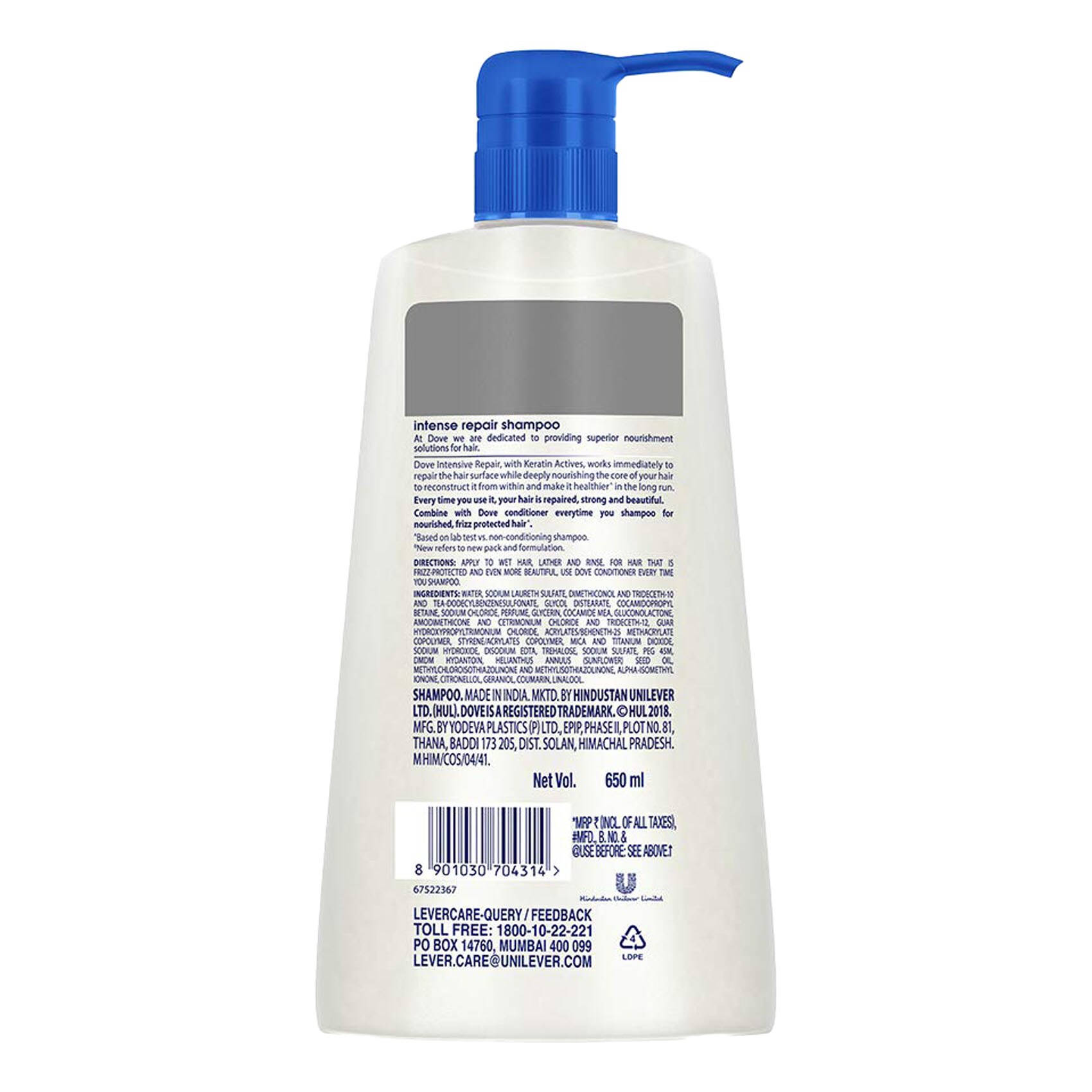 Dove Shampoo Nutritive Intense Repair 600 Ml product thumbnail 2