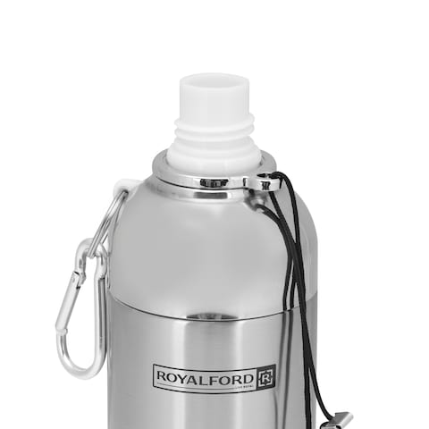 Royalford RF6147 500ml Vacuum Bottle - Double Wall Stainless Steel Flask &amp; Water Bottle - Hot &amp; Cold Leak-Resistant Sports Drink Bottle - High-Quality Vacuum Insulation Bottle For Indoor Outdoor Use