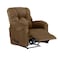 American Polo Velvet Rocking Recliner Chair - Light Brown - American Polo