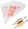 Showay 100Pcs Ice Fountain Soft Candy Cake Decoration Tools Baking Decoration Bag Disposable Pipe Bag, White, Medium 32 x 20 cm