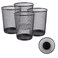 Set of 4 Multipurpose Metal Mesh Waste Bin For Office, Home, Kitchen H 34 x W 29.5 Cm BLACK