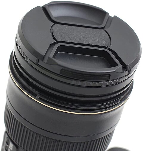 COOPIC 55mm Lens Cap Front Cover Protector Snap On Center Pinch Compatible with Canon Nikon Sony DSLR Cameras Etc,