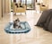 Cat Bed, Pet Bed, cozy cats, Kitten bed, small, Rectangle, plush and soft, cushioned, portable, stylish, Strong &amp; warmth Design, Indoor, Easy to Clean, Dark Blue color, 15 cm thick