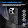 MONOCARBON Forged Real Carbon Fiber case for iPhone 15 PRO cover [MagSafe Compatible] Military Grade - Matte Black