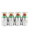 Generic - 4-Piece Tyre Pressure Indicator Valve Cap Set