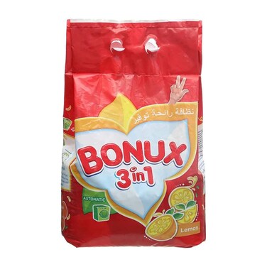 Bonux Automatic Powder Detergent with Lemon Scent - 4 Kg + Powder Detergent with Bloom Scent - 500 Gm