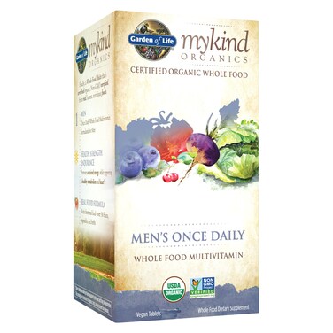 Garden Of Life Mykind Organics Men&#39;s Once Daily Whole Food Multivitamin Dietary Supplement Tablet Pack of 60