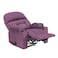 In House Velvet Classic Cinematic Recliner Chair With Cups Holder - Light Purple - NZ80