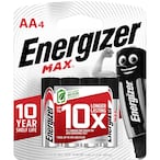 Buy Energizer Max AA Alkaline Batteries (E91BP) - Pack of 4 in UAE