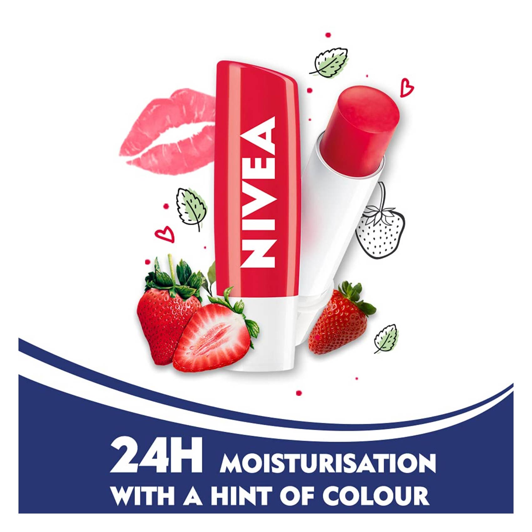 Nivea Lip Balm Strawberry Stick 4.8G
