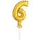 5" Gold Foil Balloon Cake Topper - 6