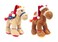 Bundle items - Beige camel with santa hat +  Brown camel with santa hat 18cm.
