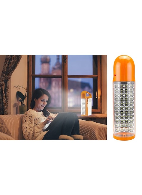 Sonashi Rechargeable 3 Side Lantern With Solar Panel SEL-697SP Orange 15x6.5x20cm