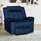 In House Velvet Rocking &amp; Rotating Recliner Chair - Dark Blue - AB05