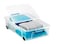 Strata, Made in UK, Plastic Underbed Storage Box with Wheels, Storage box with Lid and Handle, 35 liters- 69.5 L X 45.5 W X 18 H cm, STR-XW696-CLR/CLR-EX