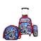 Baby Backpack 3Pcs For Baby Boys 1 lunch 1 Pencil Box And 1 Bag With Adjustable Strap For School 2 Wheels 14 Inch
