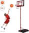 Sky Land Basketball Hoop And Stand Set, Adjustable Height 145 250 Cm For Indoor/Outdoor Fun Sport Activity Game For Children Em 1869, Red