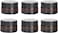Star Cook 6 Pcs glass cosmetic jar with lid, amber cream glass jar with lid empty sample container, with empty cosmetic box (30ML)