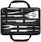 5pcs Stainless-steel BBQ Grill Tool Set with Knife Brush Fork Spatula and Tong with Oxford Bag