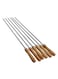 Paradiso 4-Piece Wooden Handle Steel Skewer 42cm
