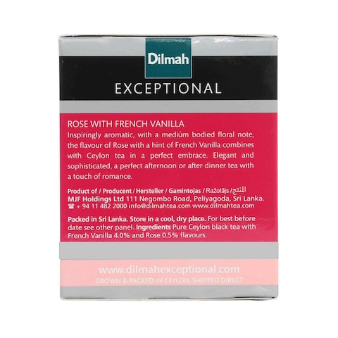 Dilmah Tea Rose With French Vanilla 20Bags