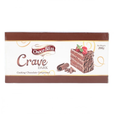Choco Bliss Crave Dark Cooking Chocolate Compound 200 gr