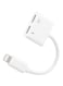 Generic 2 In 1 Audio And Charging Cable Adapter For Apple Iphone X/8/8Plus/7/7Plus White