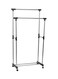 Extendable Double Garment Rack Silver/Black