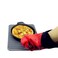 Rjjx Home 2Pcs Silicone Kitchen Oven Mitt Glove Potholder With Extra Long Canvas Sleeve Stitching For Grilling Bbq Silicone Bake Gloves (Color : 2Pcs Red)