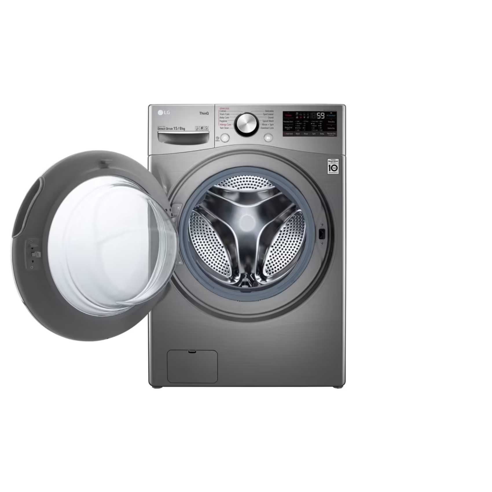 LG F0L9DGP2S|15kg/8 Kg | Front Load Washer/Dryer | AI DD� | Steam� | ThinQ�