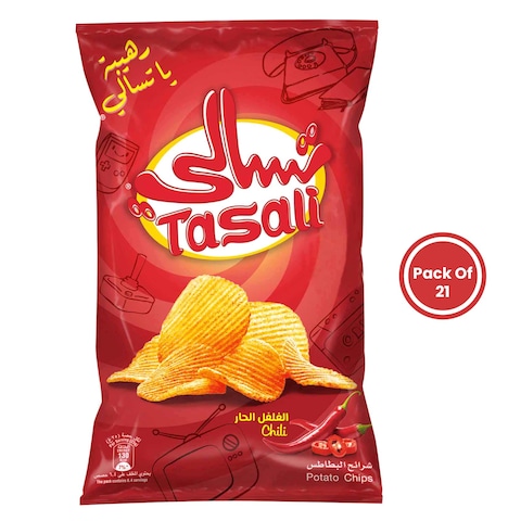 Tasali Hot Chilli Potato Chips 12g x Pack of 21