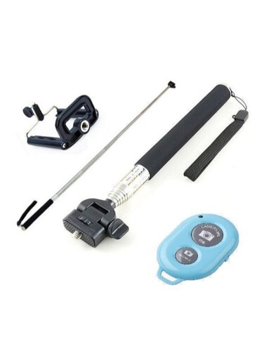 Generic - Selfie Stick Monopod With Bluetooth Remote Shutter Black