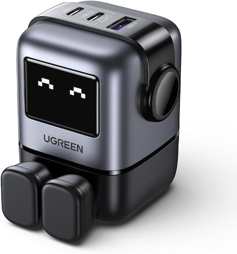 شاحن UGREEN RG 65W USB C 3 أنواع C محول طاقة لأجهزة MacBook/HP/Dell/Lenovo وiPhone 15 Pro Max وGalaxy S24 Ultra وSteam Deck-أسود