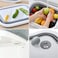 McMola 4 in 1 Chopping Board, Collapsible Washing up Bowl, Plastic Chopping Board and Foldable Camping Sink with Drain Plug, White/Grey