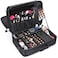 Generic Large Capacity Makeup Case 3 Layers Cosmetic Organizer Brush Bag Makeup Train Case Makeup Artist Box For Hair Curler Hair Straightener Brush Set And Cosmetics