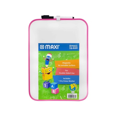 Maxi Double Sided A4 Magnetic Whiteboard with Marker Multicolour