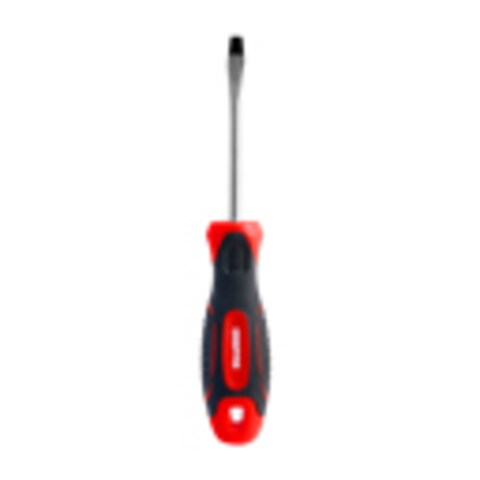 Geepas Precision Screwdriver - Slotted Screwdriver With Soft Grip Rubber Insulated Ergonomic Handle - Cr-V Build, Magnetic Tip And Hanging Hole For Easy Carry - Bicolored Red/Black - (Sl 5X75Mm)