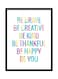 Spoil Your Wall Quotes Framed Poster Multicolour 30x40cm
