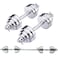 Detachable Dumbbell Set Silver 30kg Pack of 18