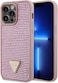 CG Mobile Guess Rhinestone Case With Triangle Logo For iPhone 15 Promax - Pink