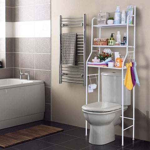 Generic 3 Layer Metal Bathroom Storage Shelf Rack, Space Saver Shelf Organizer Holder